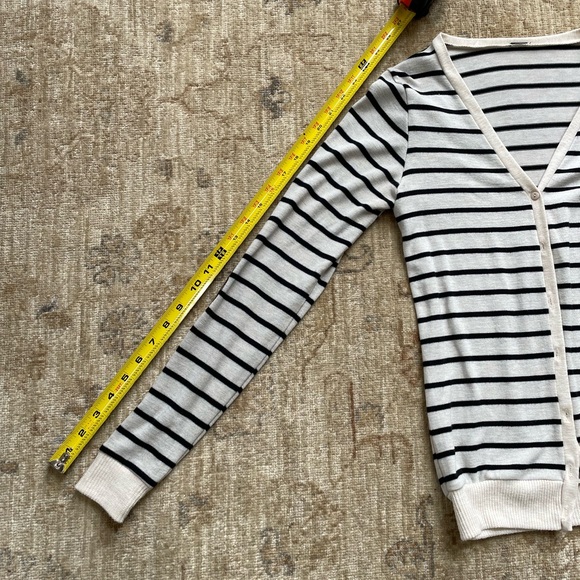 Black striped cardigan, size S - Picture 3 of 6